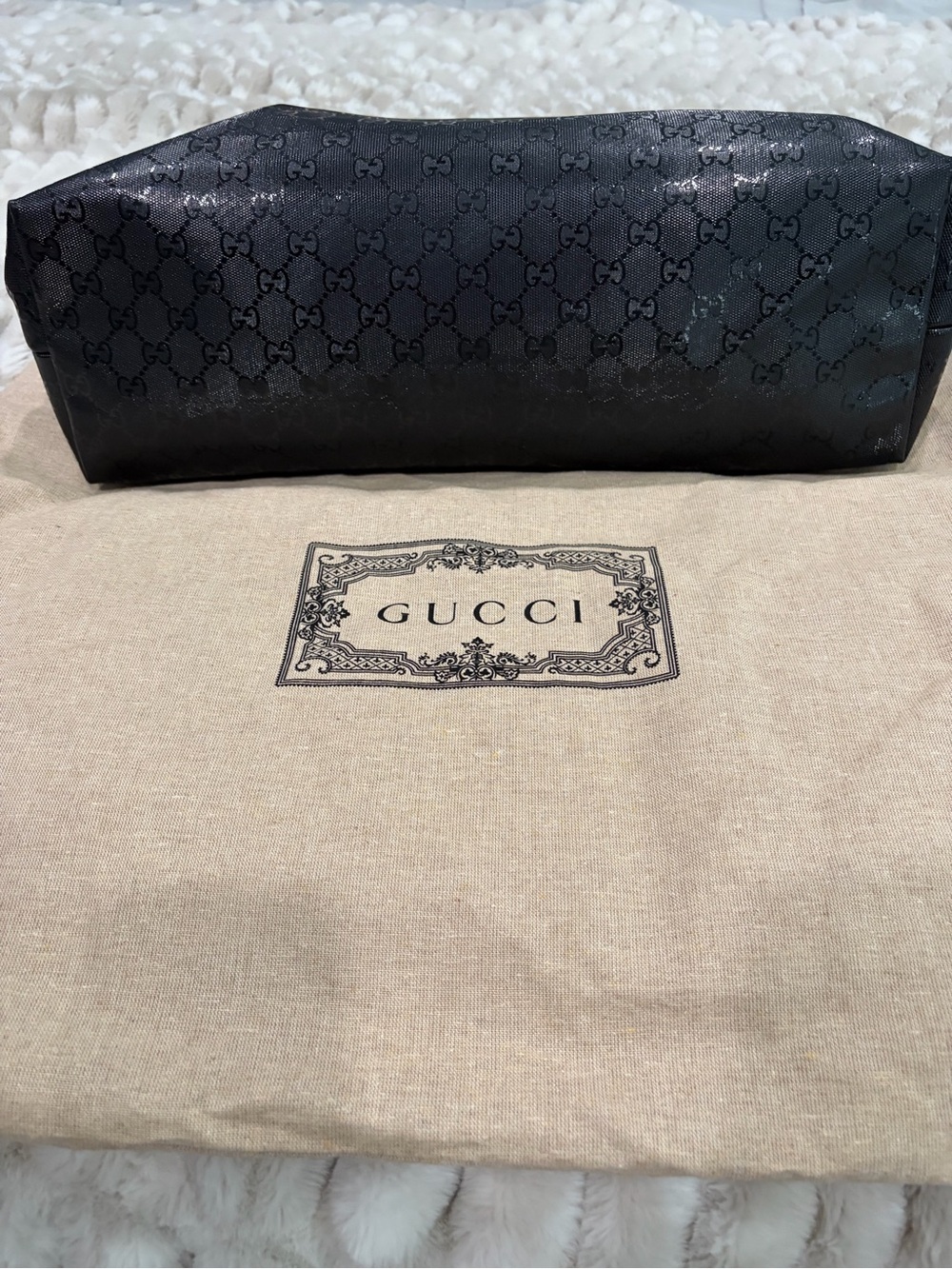 GUCCI GG IMPRIME BLACK TOTE BAG - Picture 2 of 10